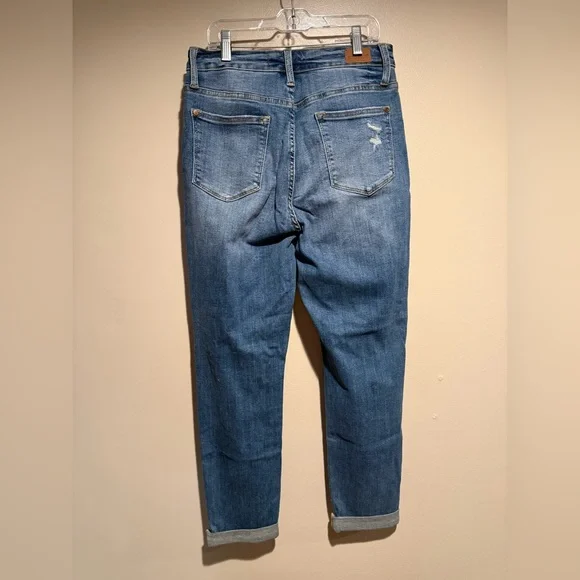 Judy Blue Boyfriend Fit Jeans Size 7/28 Stretch distressed - Picture 7 of 11